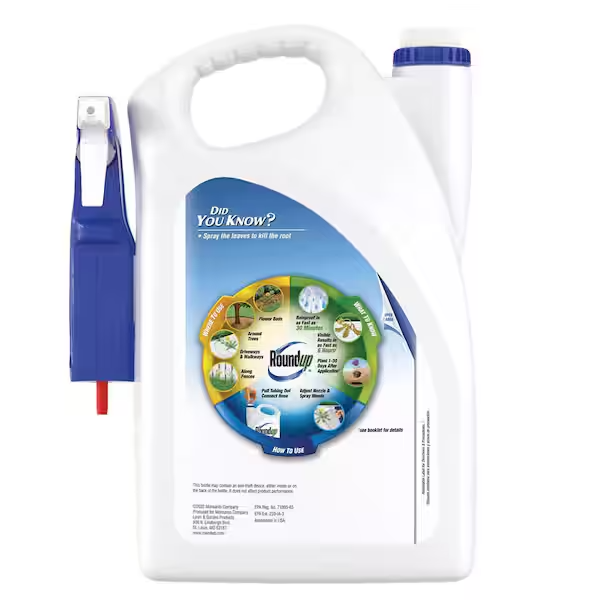 Roundup Weed and Grass Killer with Trigger Sprayer, Exclusive Formula - 1 Gal.