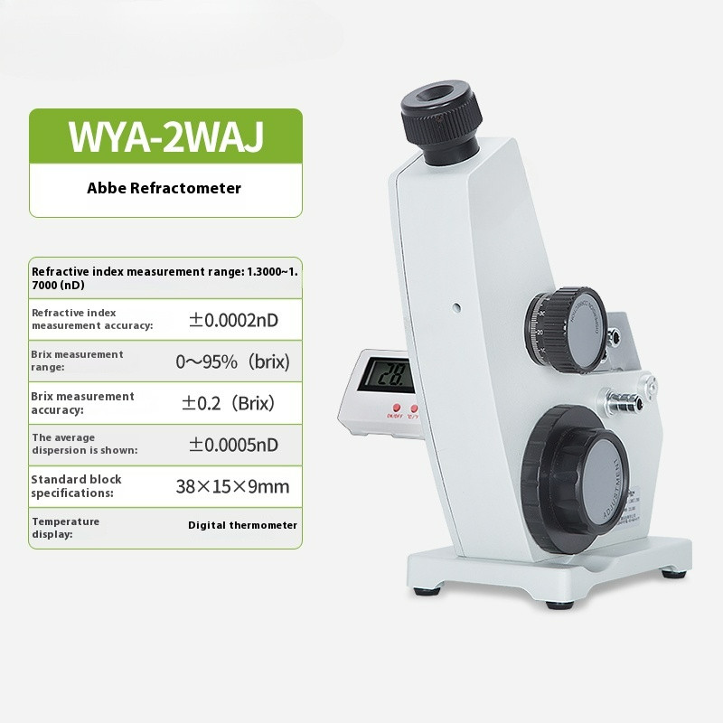 Abbe Refractometer Laboratory Sugar Concentration Tester 2WAJ Monocular