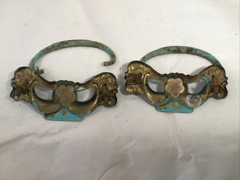 Vintage Drawer Pulls, Painted, Mid Century Modern. ~37 total