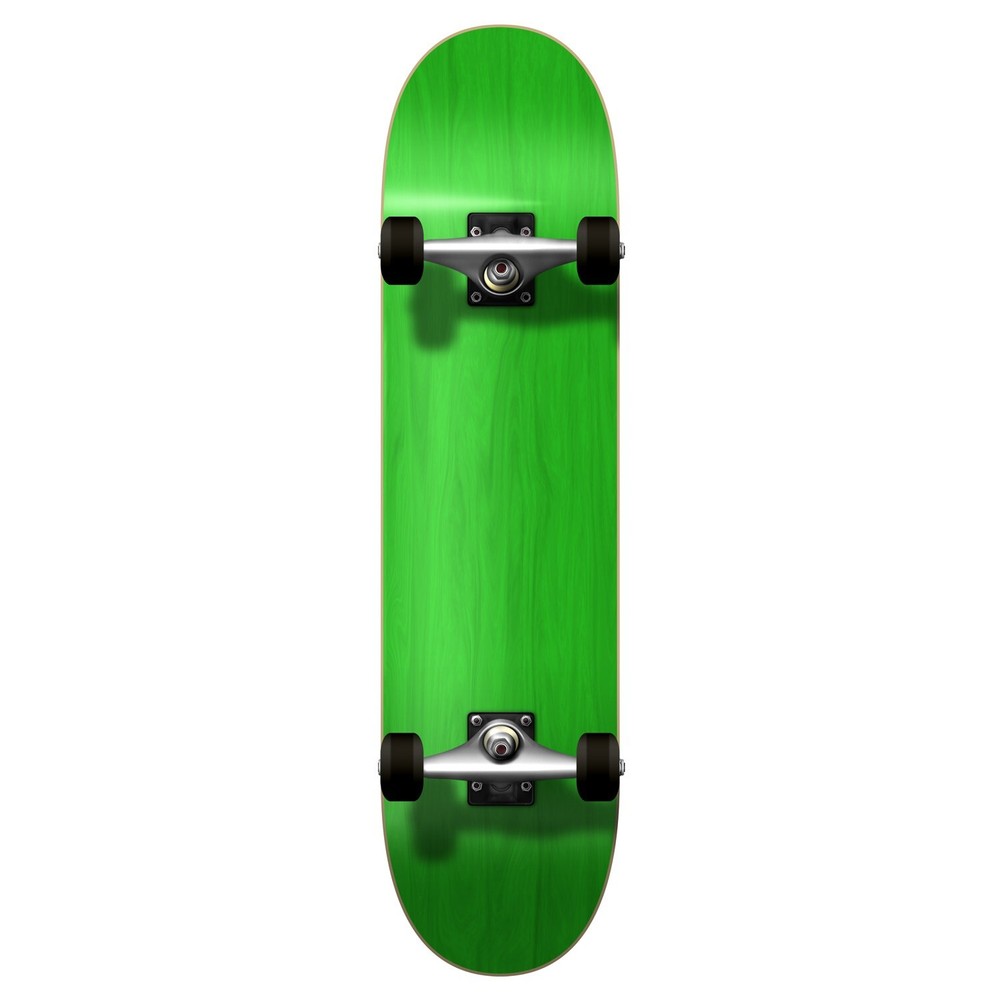 Yocaher Blank 7.75" Complete Skateboard - Stained Green