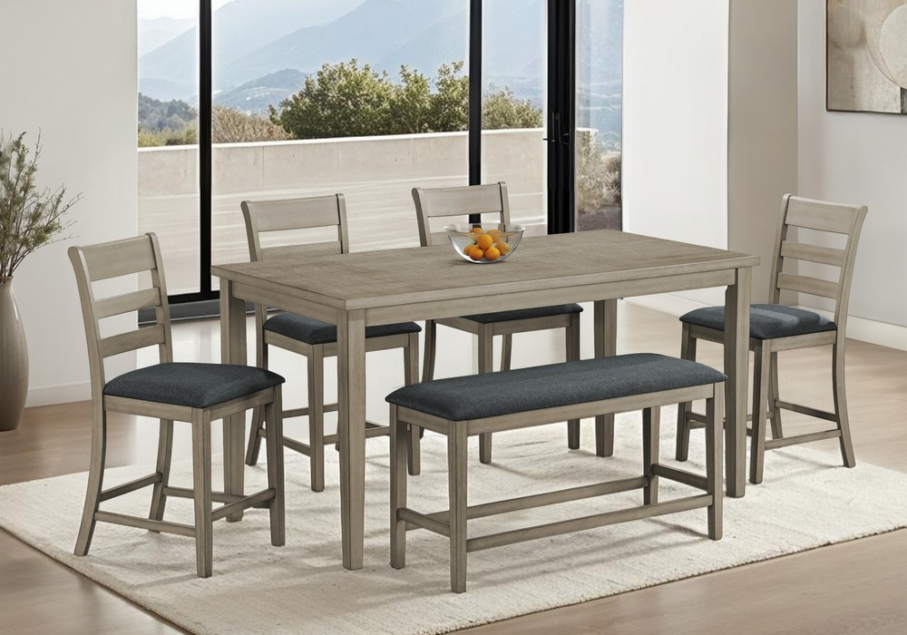 Bench, 42" Rectangular, Dining Room, Kitchen, Upholstered, Wood, Transitional