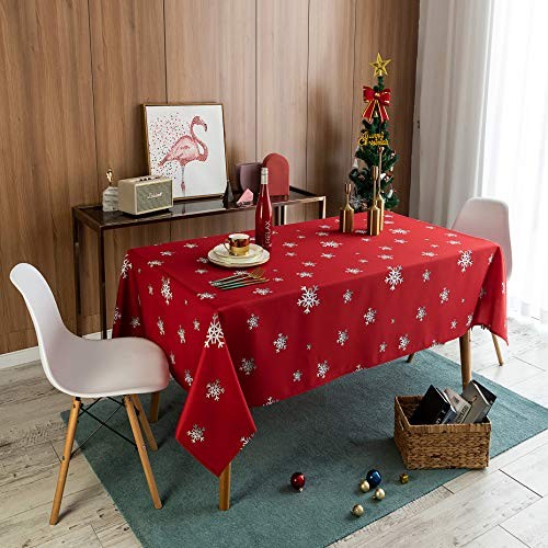 Decorative Christmas Tablecloth,Gradient-Colored 120" x 60" (Rectangular) Red
