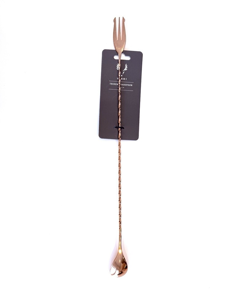 Viski Copper Trident Barspoon Stainless Steel 40cm NEW