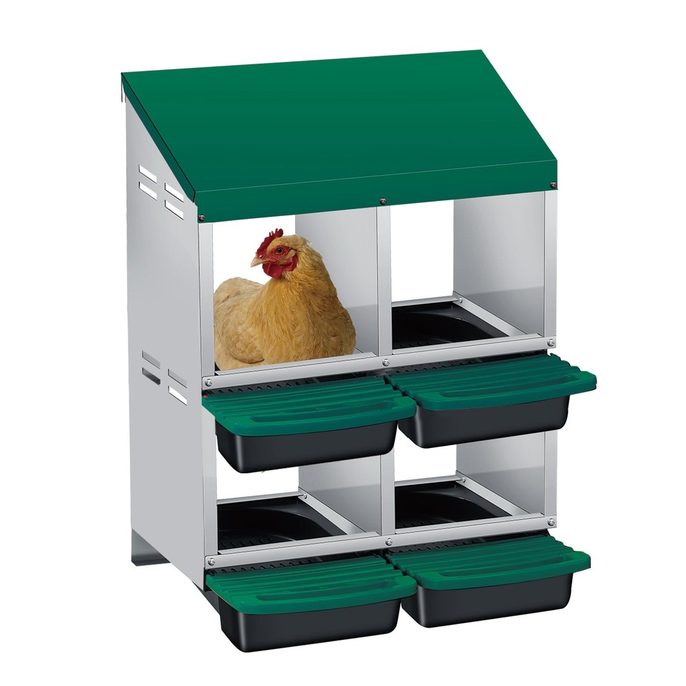 Chicken Nesting Boxes for Chicken Coop, 4 Compartments Chicken Laying Boxes
