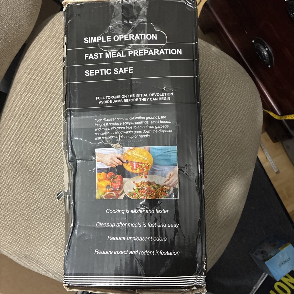 Waste Maid 1/2 HP Continuous Feed Garbage Disposal with Cord, Anti-Jam & Compact