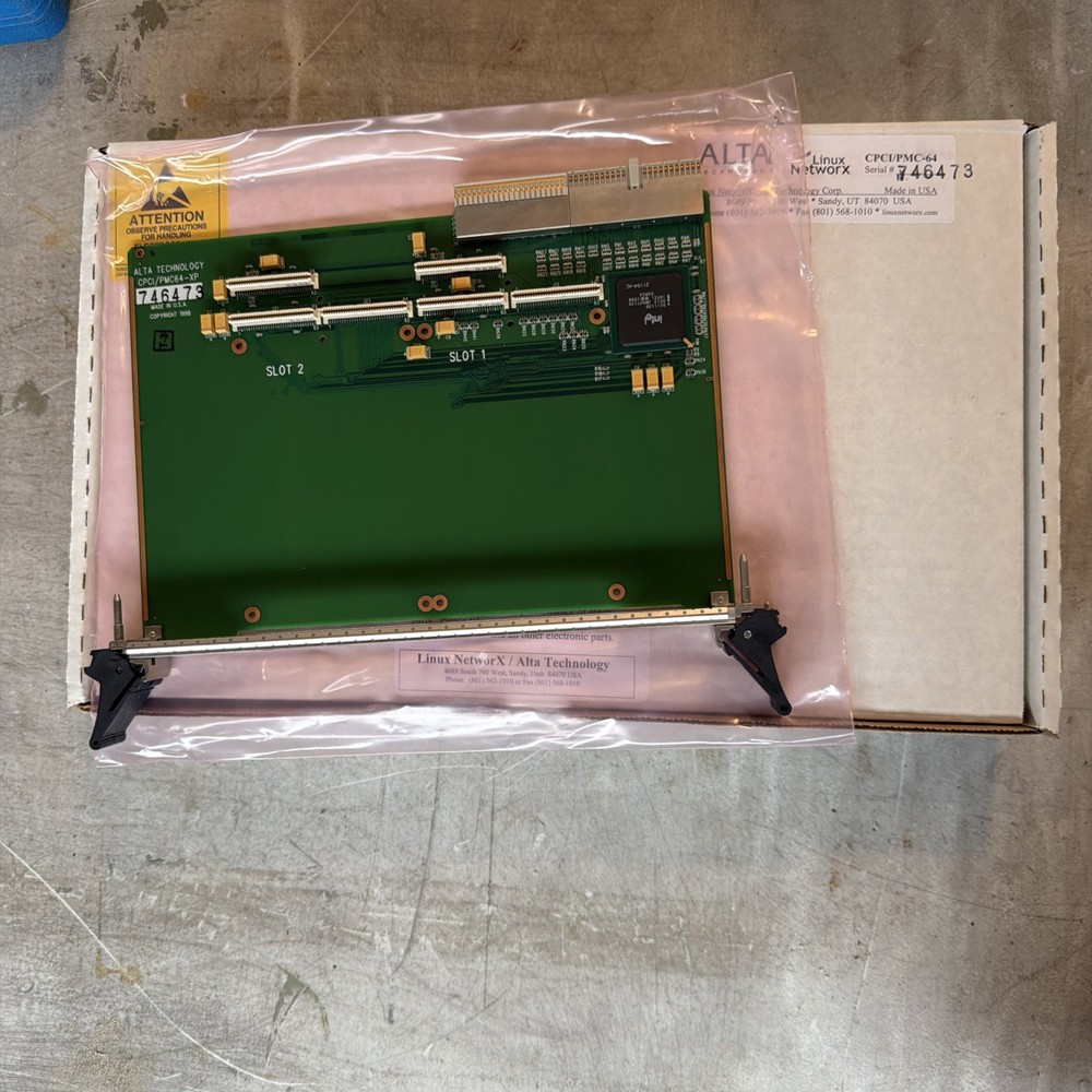 Alta Technology CPCI/PMC64-XP Dual PMC Carrier Board Used Working