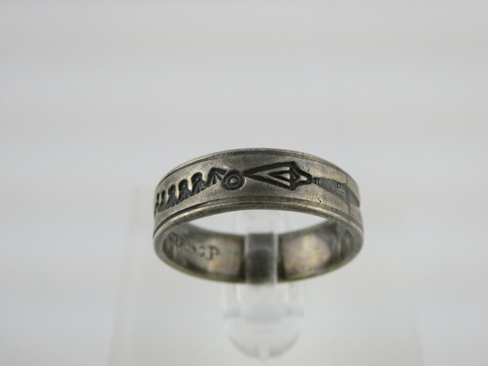 Pacifica Southwestern Sterling Silver Arrow Design Totem Ring 4 Grams Size 9