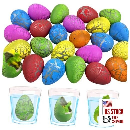 JoFAN 24 PCS Dinosaur Eggs That Hatch Growing Easter Eggs with Mini Dinosaur