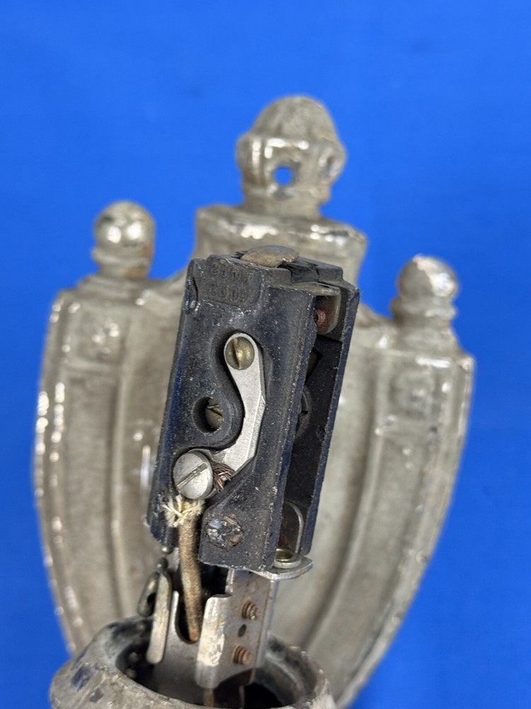 C.1920 Sconce Light Fixture w/ Working Pull Chain ~ Mount Dimensions 8" x 3 3/4"