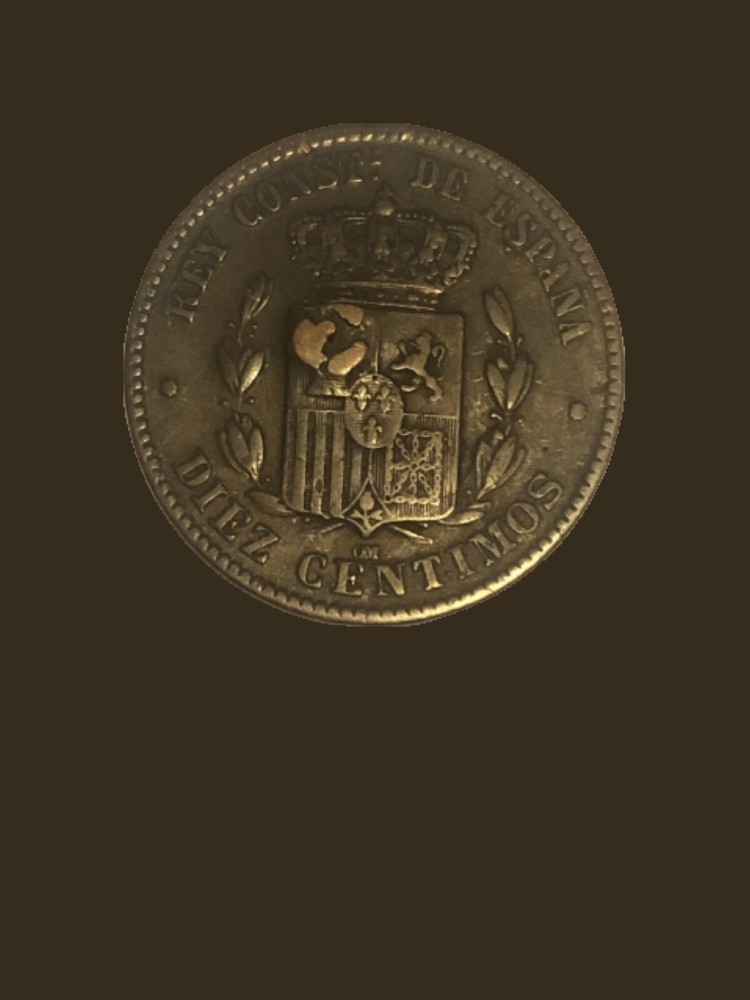 1879 Spain 10 Centimos - VF but with defect