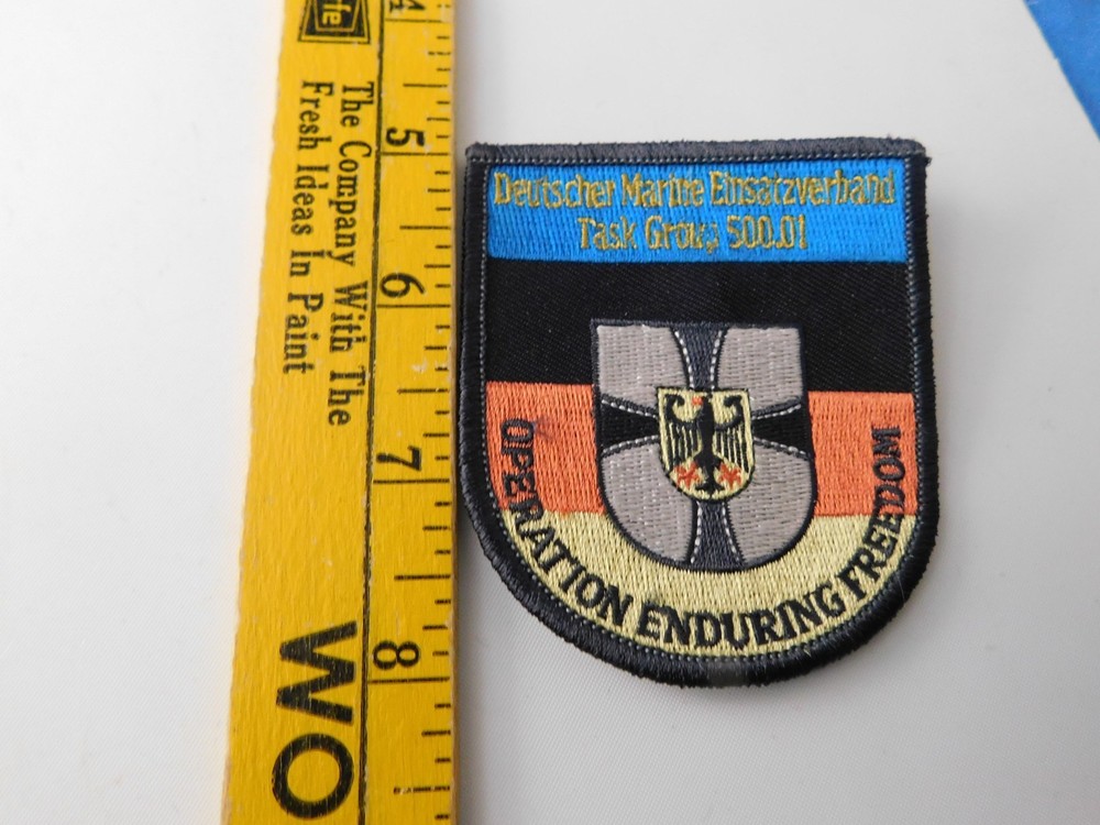 GERMAN MILITARY PATCH NAVAL TASK FORCE OPERATION ENDURING FREEDOM