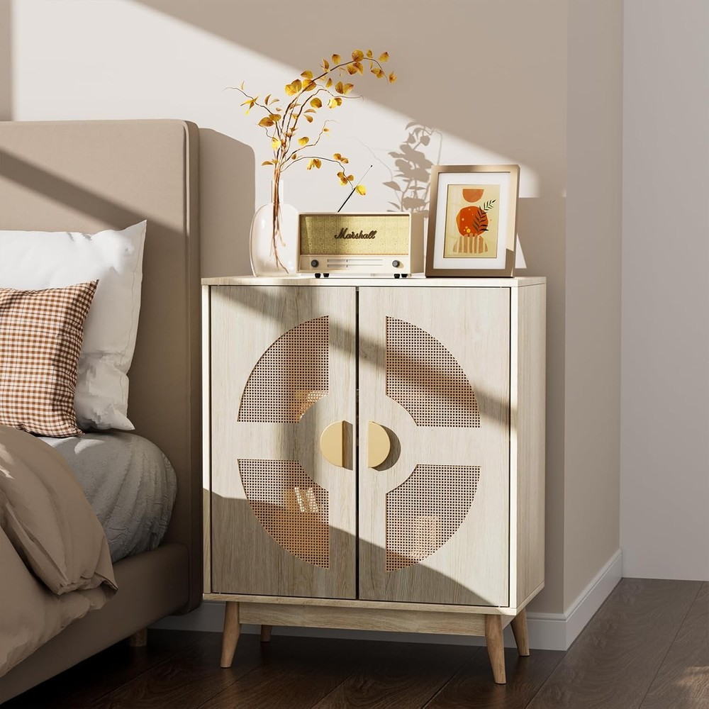 Buffet Cabinet W/ Storage Sideboard Accent Modern Credenza W/ Doors & Shelves
