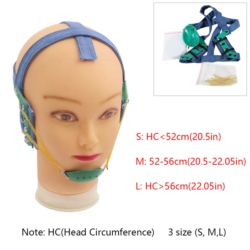 Dental Orthodontic High - Pull Headgear With Rigid Chin Cap High Pull Strap HOT