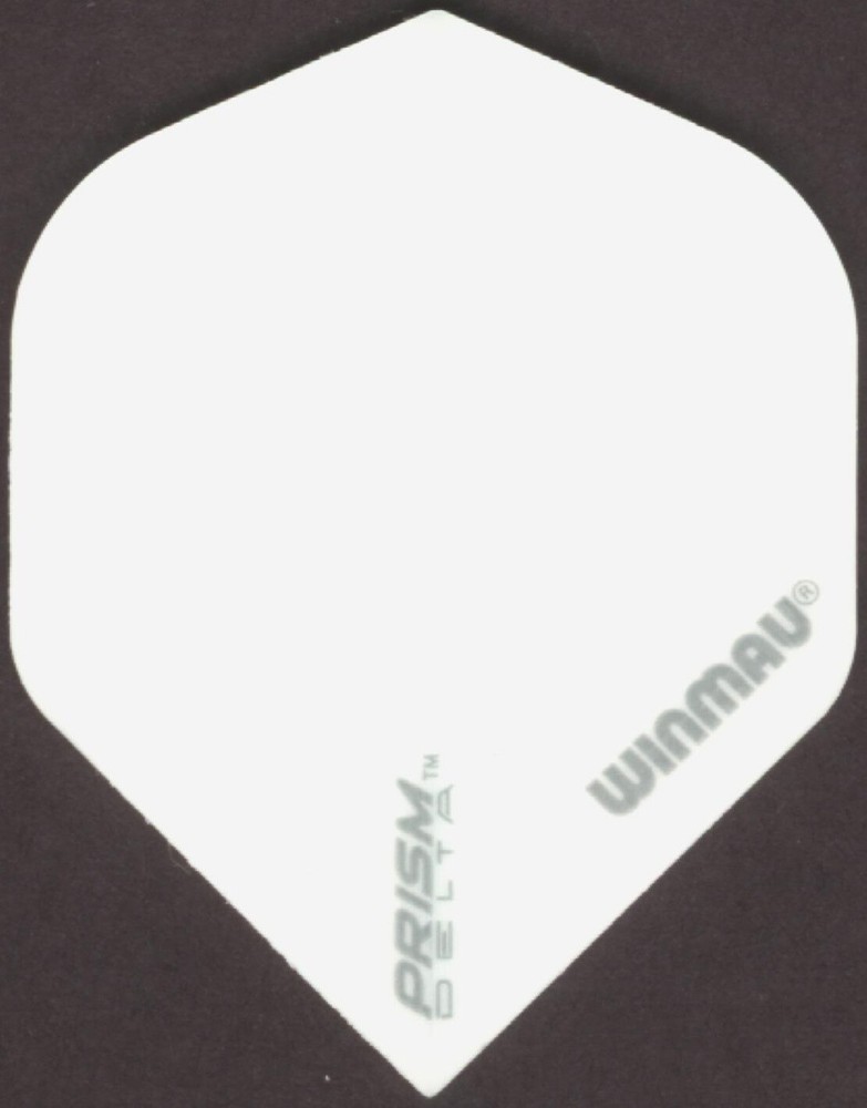 WINMAU PRISM Delta "WHITE V" Dart Flights: 3 per set