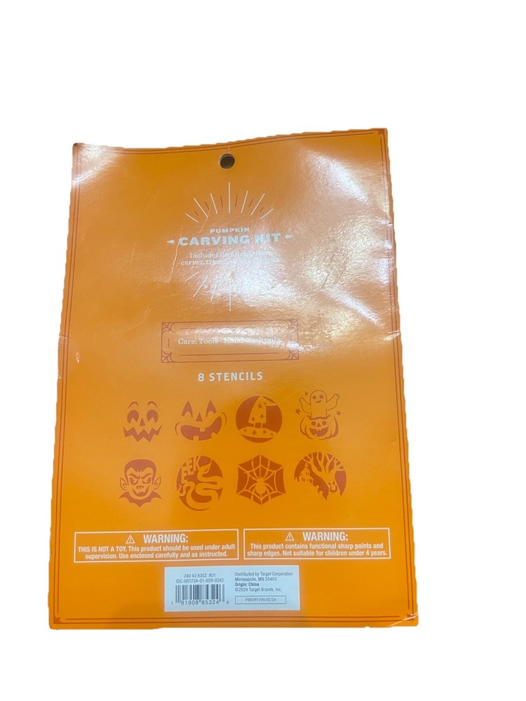Hyde & Eek! Pumpkin Carving Kit, 8 Stencils, 5 Tools