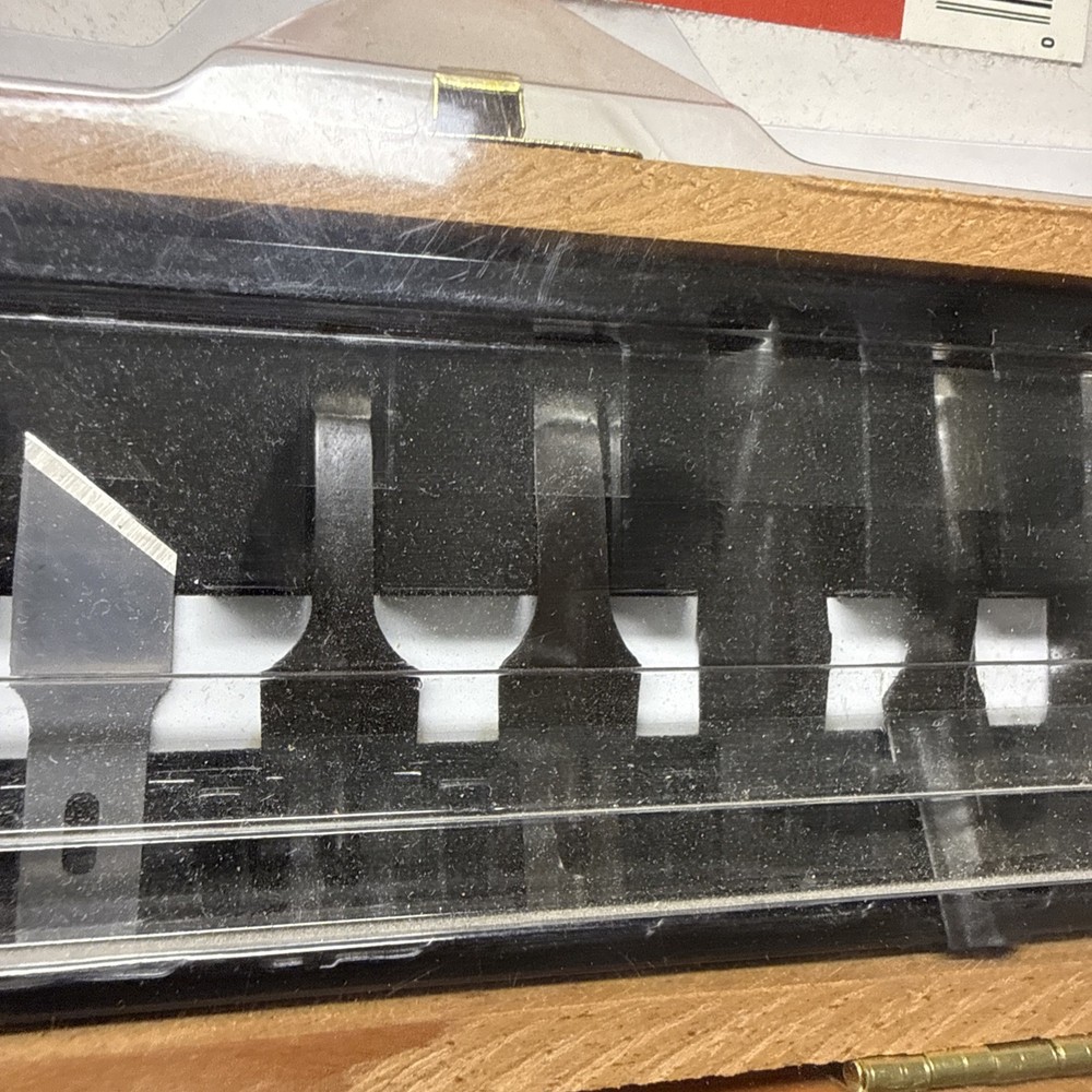 EXCEL 44384 Woodworking Hobby Knives Set w/ Wood Box Gouges Rooters Blades Knife