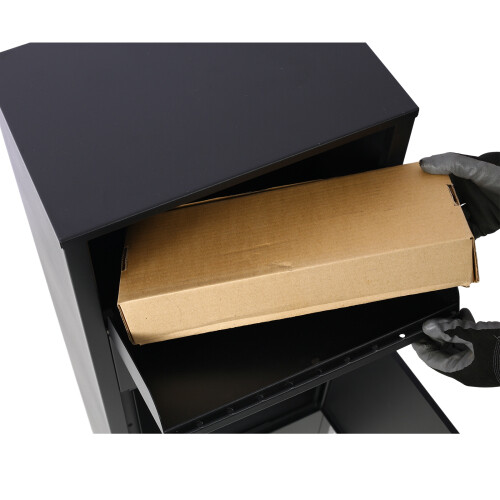 Large Package Delivery Parcel Mail Drop Box for Black, with Lockable Storage