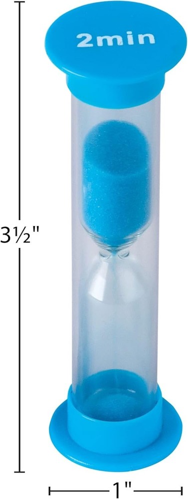 Small 2-Minute Plastic Sand Timer Set - Fun & Practical Time Management Solution