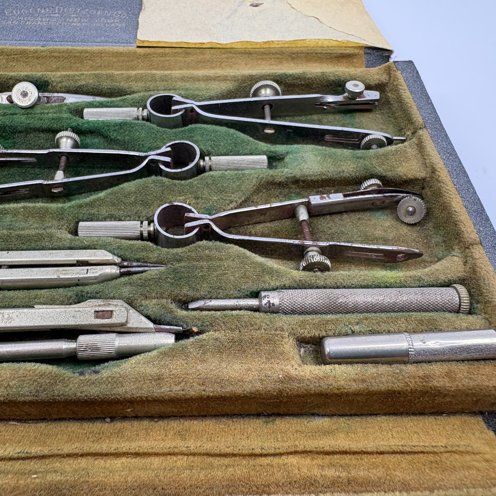 Eugene Dietzgen Universal Drafting Set Germany Compass Divider Set Untested