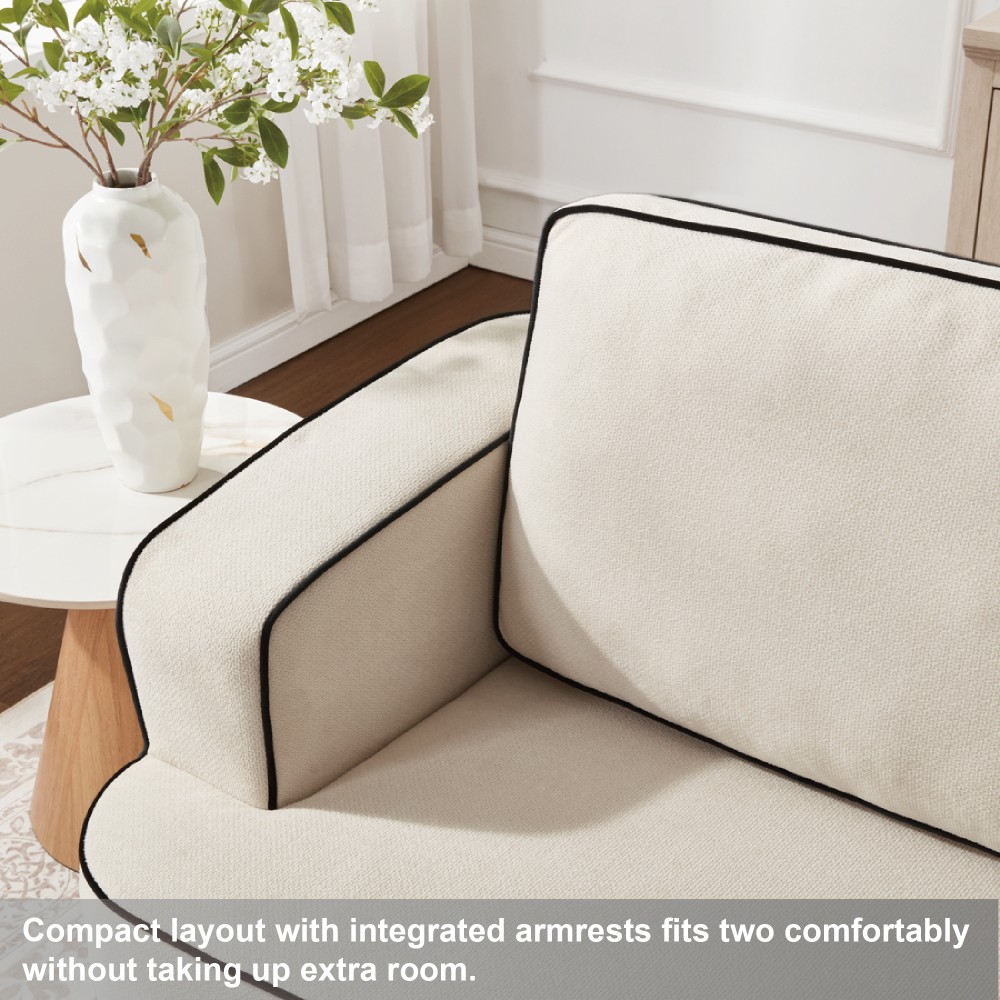 Integrated handrail double seating layout, saving space while comfortably