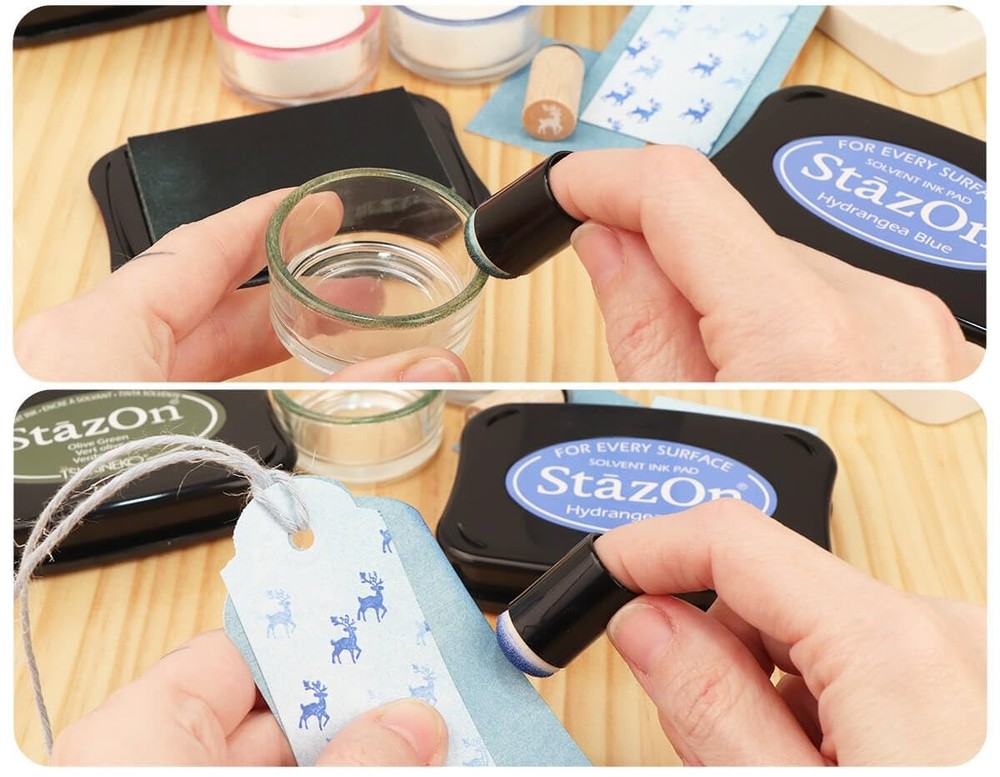 SZ000031 Full-Size StazOn Multi-Surface Inkpad, Jet Black