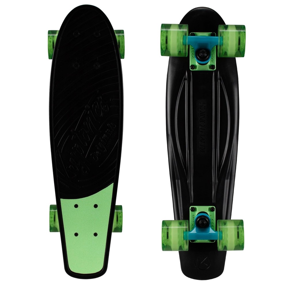 Kryptonics Skateboard with Durable Maple Deck, Smooth Urethane Wheels, Lightwei