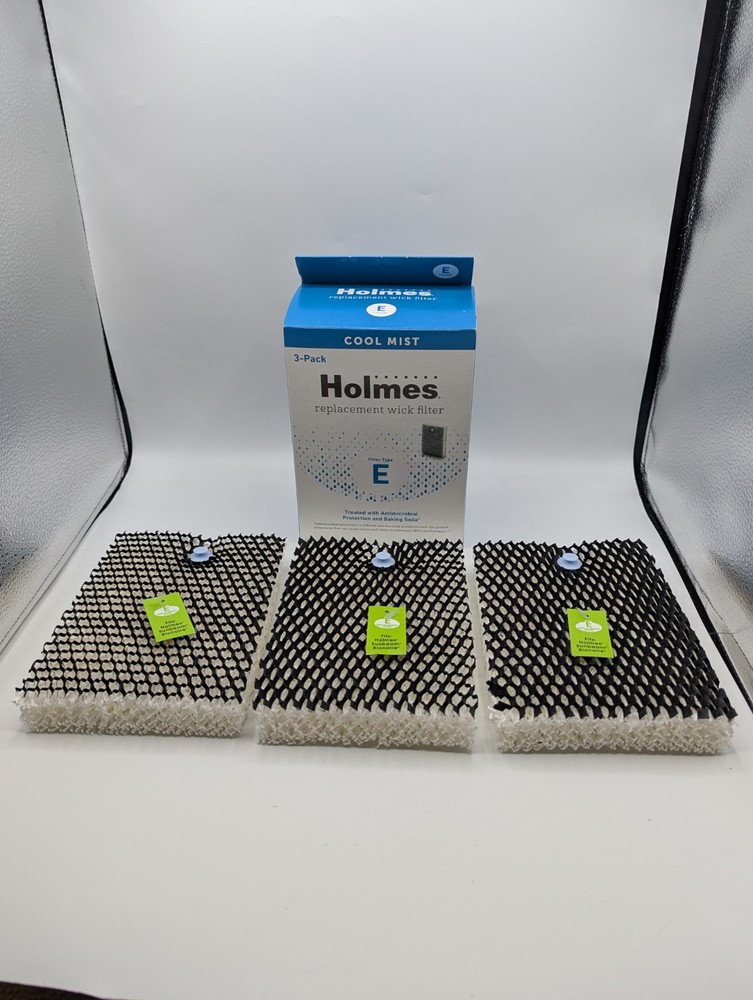 3-Pack Genuine Holmes Type E HWF100 Replacement Humidifier Wick Filter Cool Mist