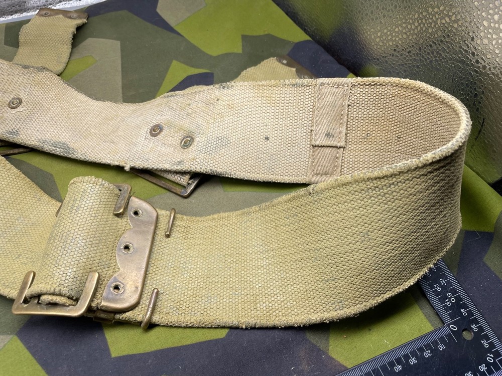 Original WW1 British Army 1908 Pattern Webbing Belt - Approx Size 40" Waist