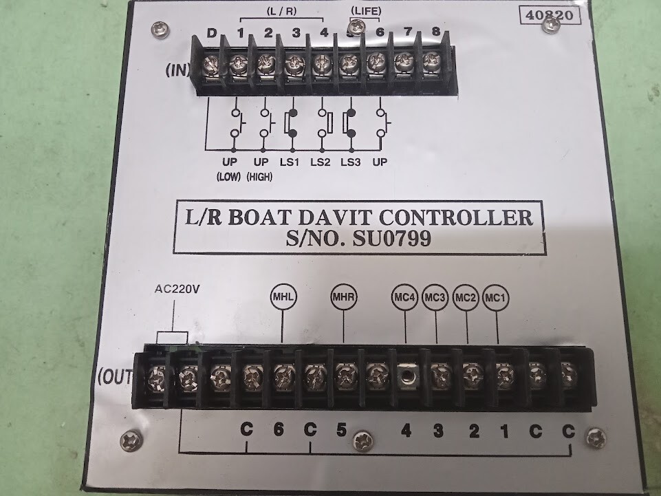 L/R BOAT DAVIT CONTROLLER SE UN ENGINEERING CO. LTD
