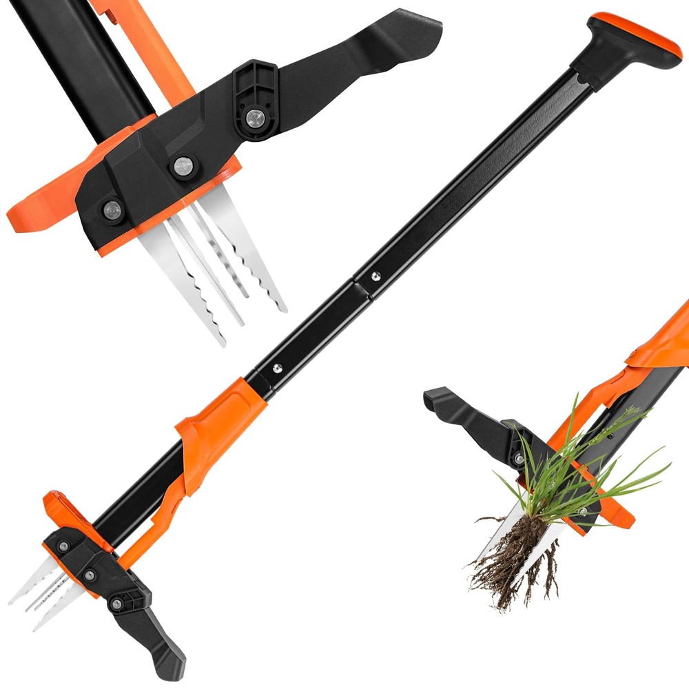 Weed Puller Tool, Stand Up Weed Puller Heavy Duty, Weeding Tool with 39" Ergo...