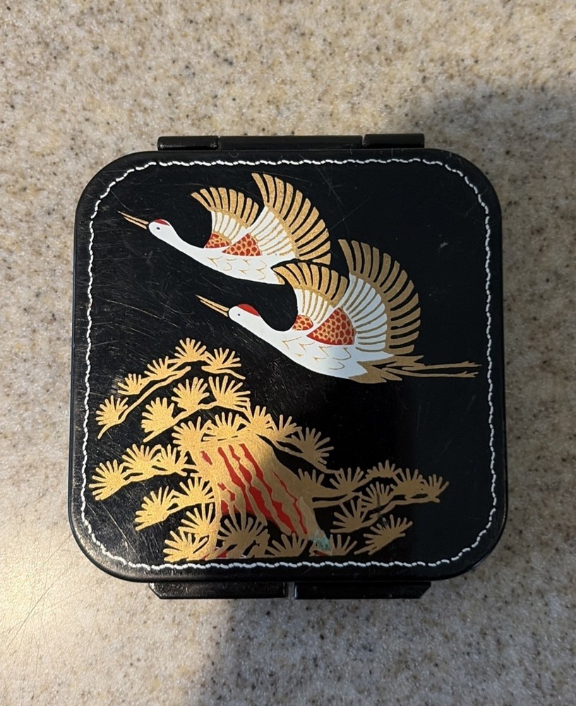 Vintage Asian Black Bird  Compact Mirror