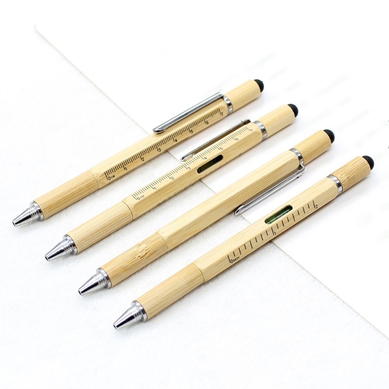 6 in 1 Tool Pen Multitool Pen Spirit Level Multitool Tech Tool Pen with Ruler