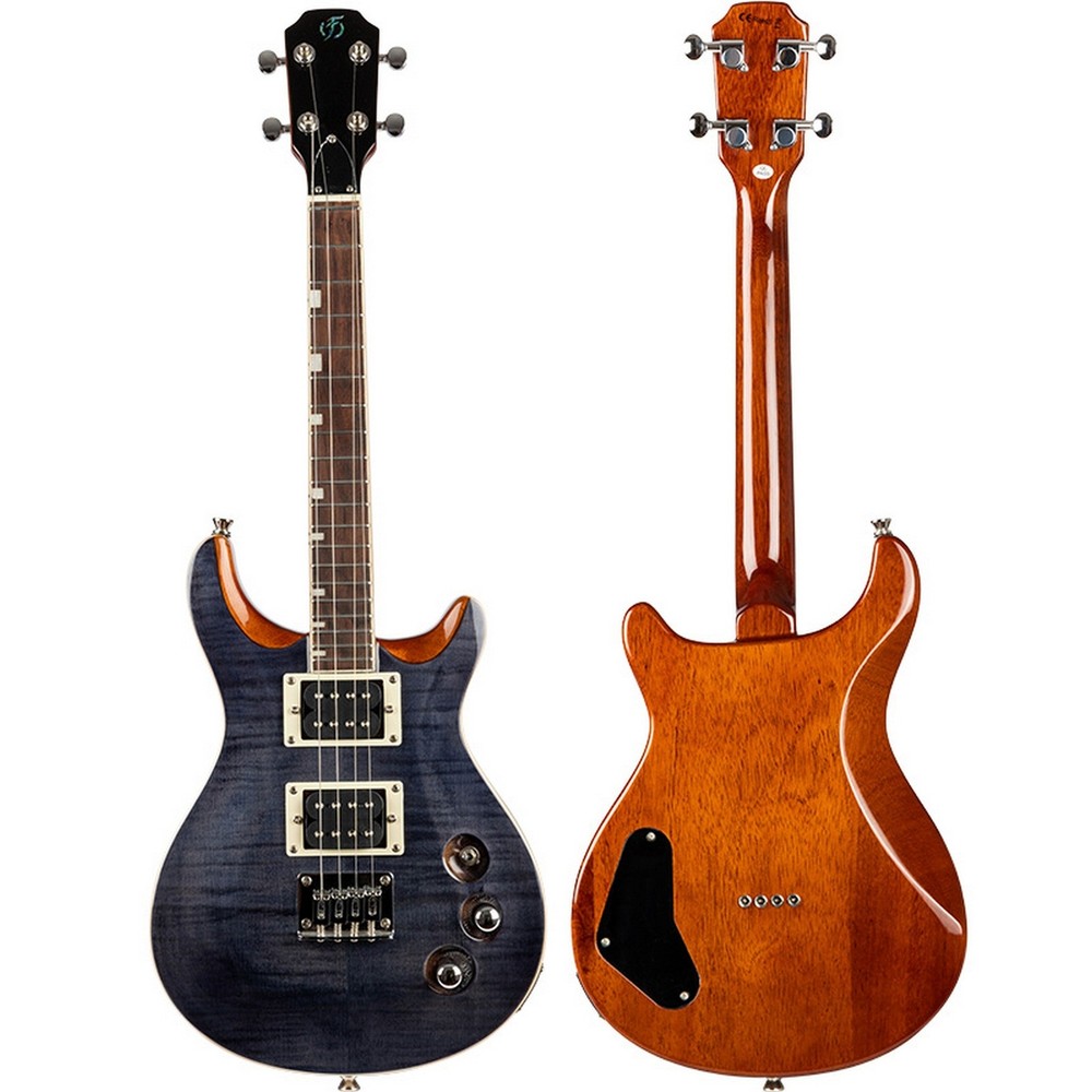 Flight Vanguard Solid Body Transparent Purple Electric Ukulele