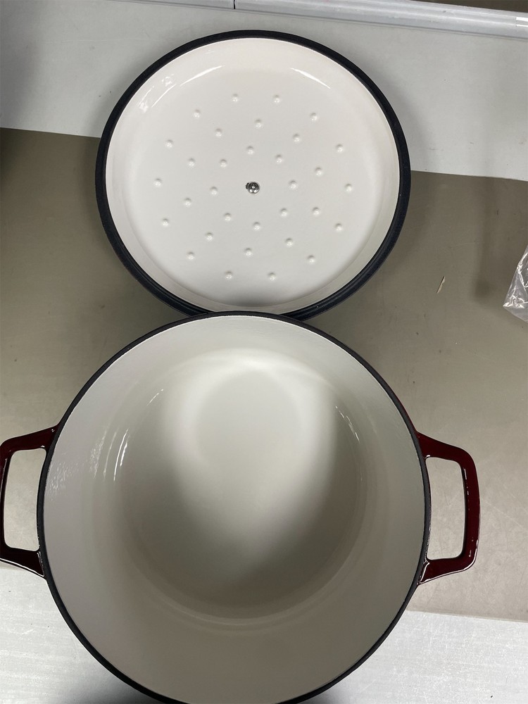 Edging cast iron cookware Dutch oven