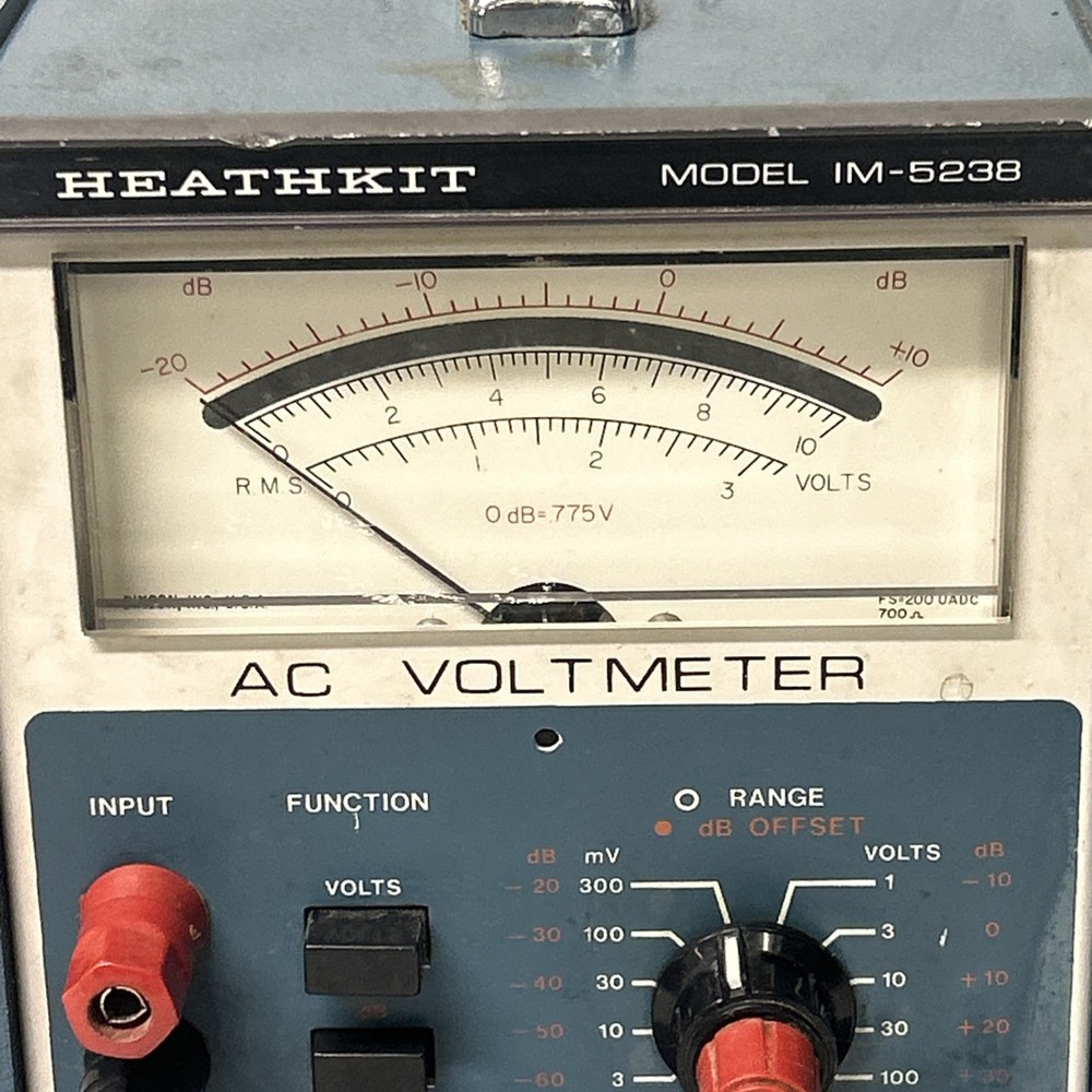 Heathkit IM-5238 AC Voltmeter, BENCH TESTS GOOD, NICE UNIT.