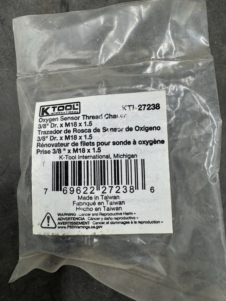 K Tool International KTI27238 Oxygen Sensor Thread Chaser 3/8" Dr