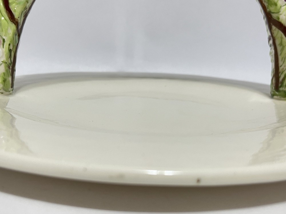 Vintage Ceramic Easter Bunny Arch Candy or Cookie Plate Dish