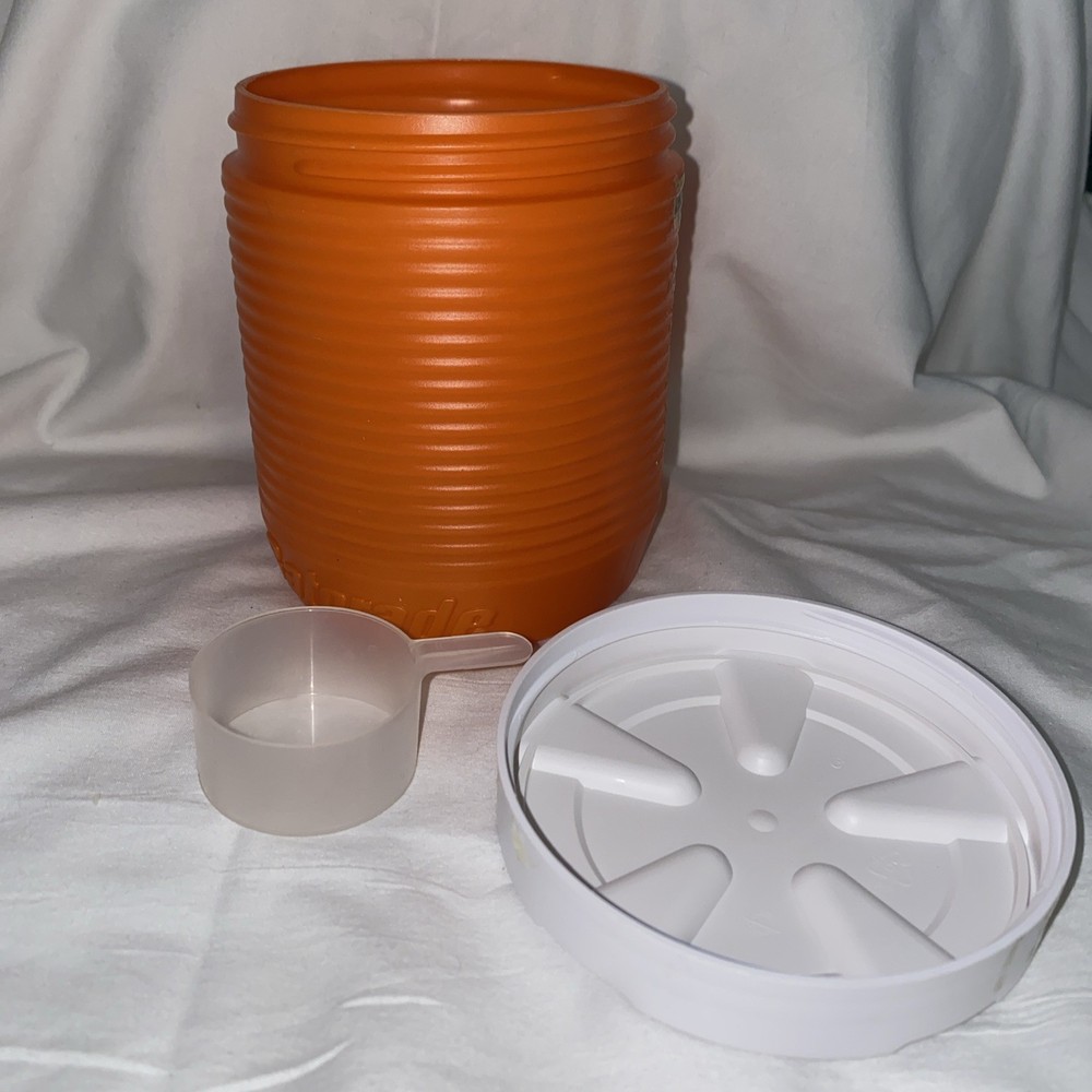 Vintage Gatorade Powder Container Orange 80s Small Jug