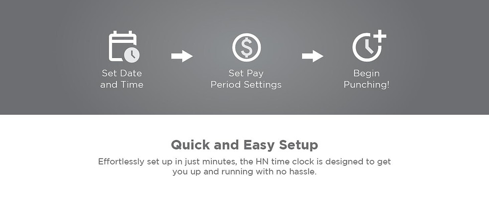 Time Clock Bundle, Upunch HN4500 Advanced Calculating Small Business: Complete,