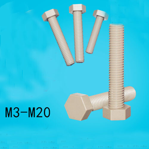 M12 External Hexagon Screw Plastic PEEK High Temperature Resistance 1PCS