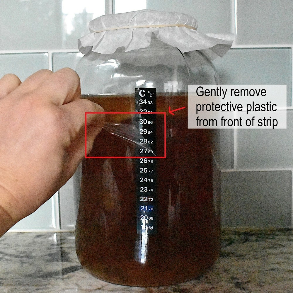 2 Pack Adhesive Thermometer Strips Fermentation - Kombucha, Wine, Beer. Aquarium