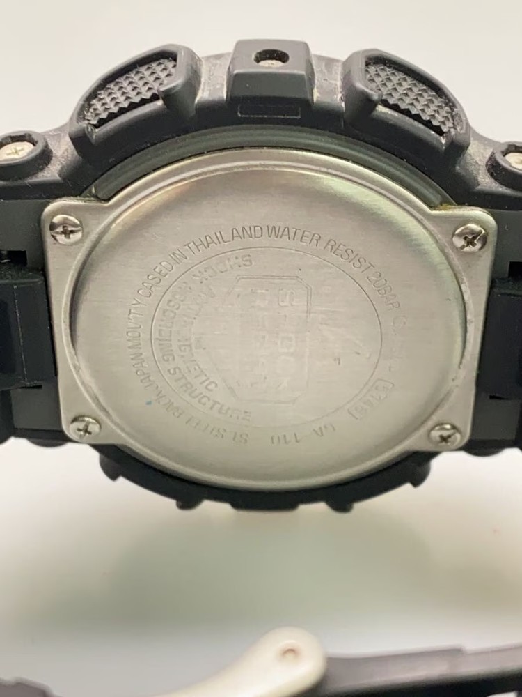 CASIO Quartz Wristwatch Analog Rubber BLK BLK GA110