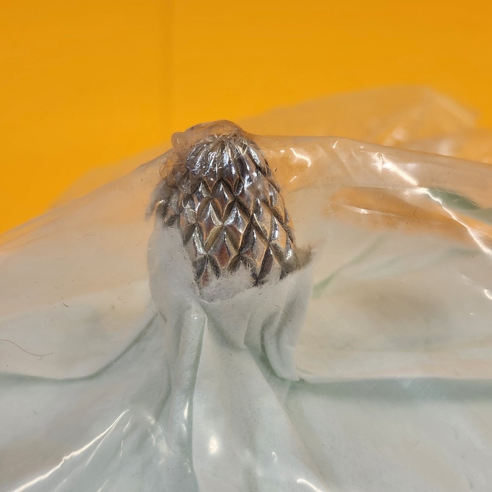 Reed & Barton Sheffield Silverplated Casserole Pinecone Top Pyrex Bowl Lid 9" B