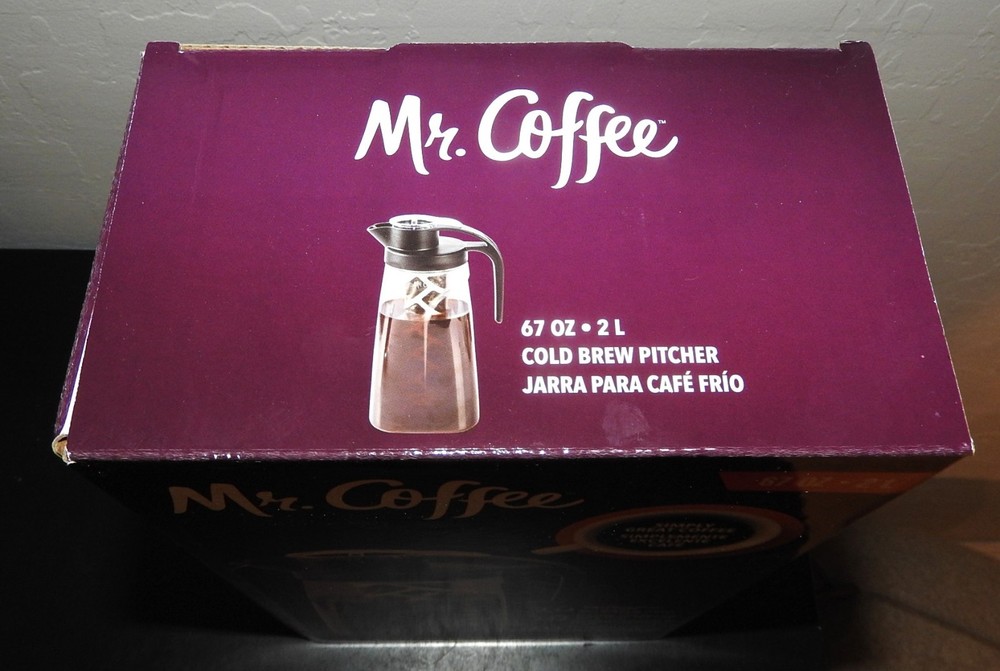 NEW Mr. Coffee 67 oz Cold Brew Plastic Coffee Pitcher - Makes 8 Cups Unopened