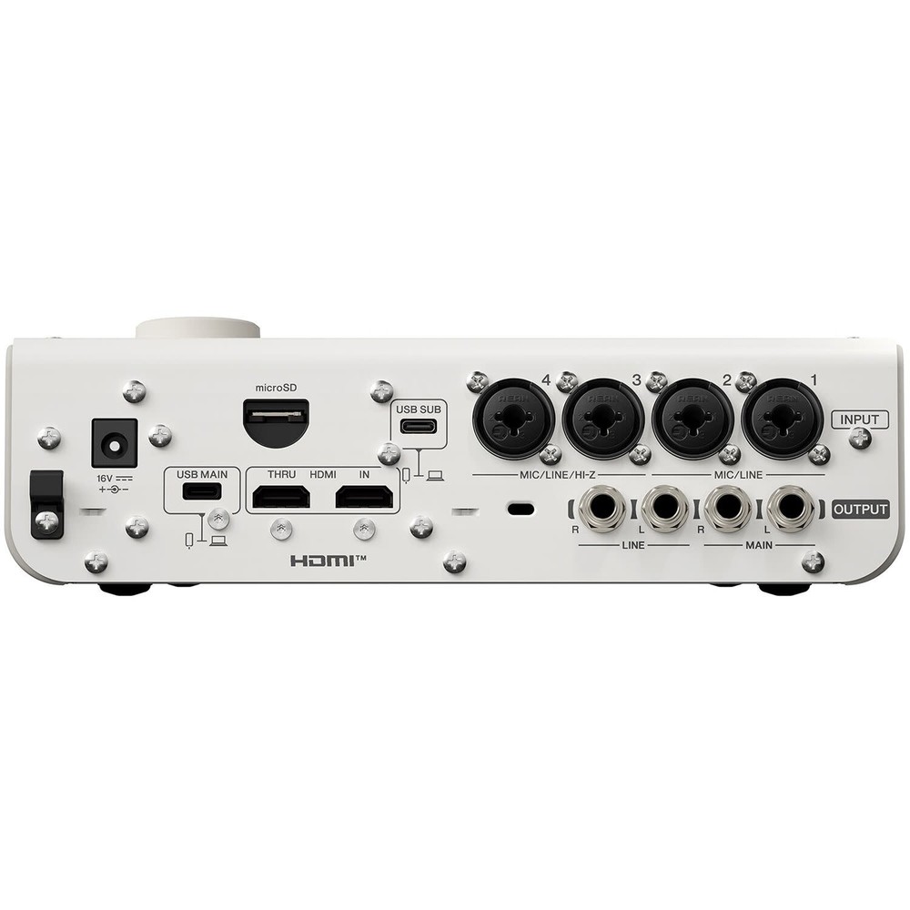Yamaha URX44V USB-C Audio/Video Interface, White