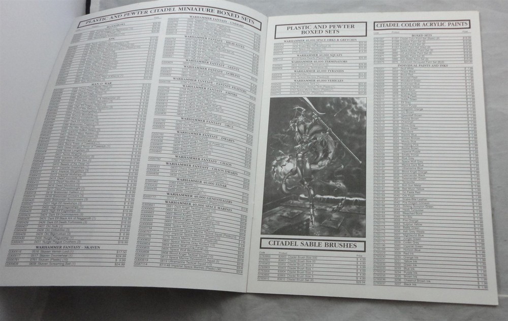 Games Workshop Mail Order Price List & Reference Guide Fall 1994