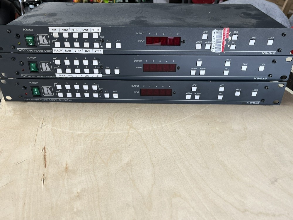 Kramer VS-5x5 Audio Matrix Switcher - 3 Bundle Power Tested