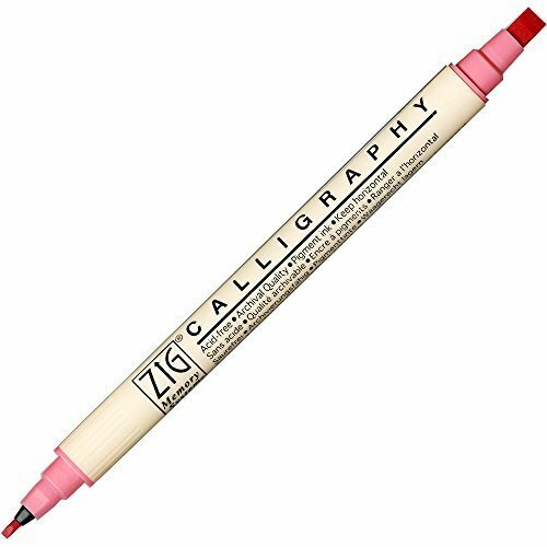 Zig Memory System Calligraphy Marker Salmon