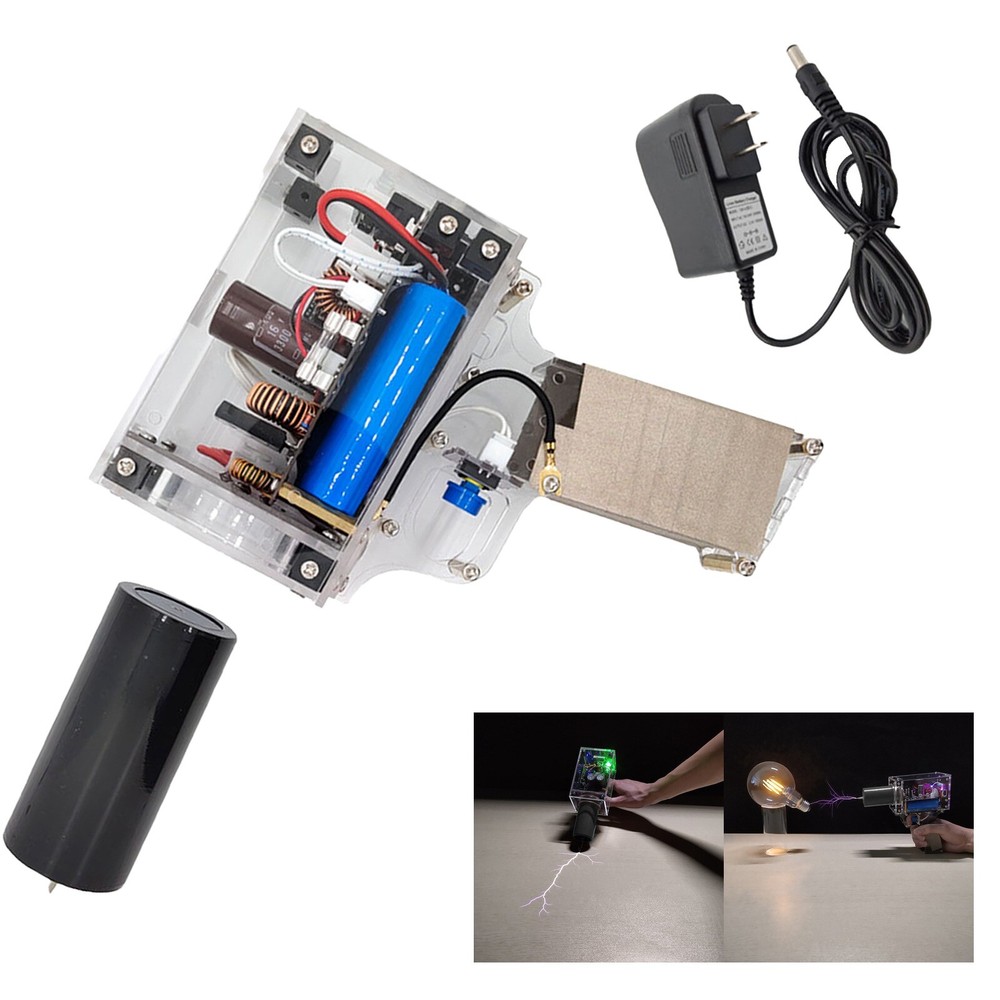 Electromagnetic Pulse Generator Trigger Handheld Tesla Coil Artificial Lightning