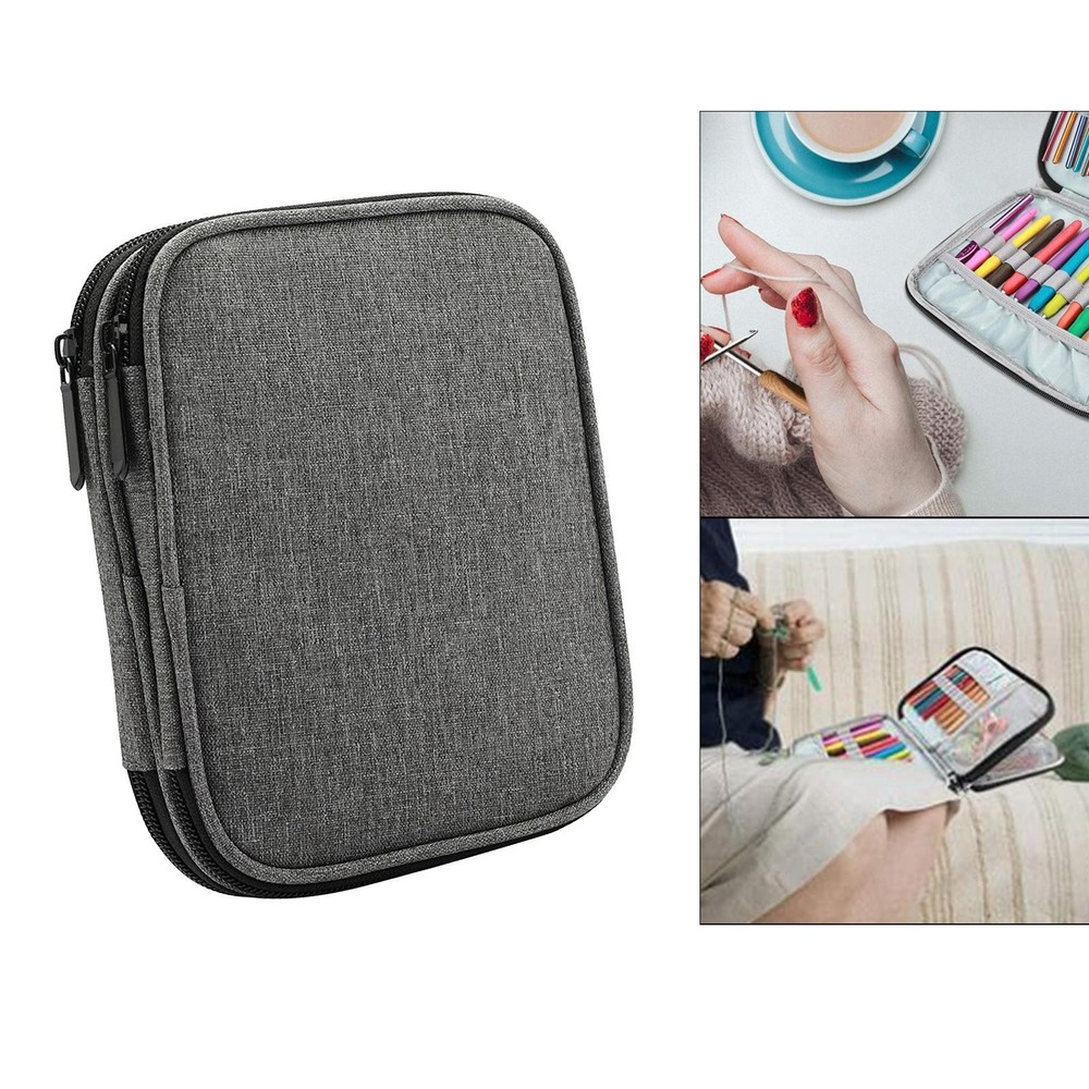 Portable Home Crochet Hooks Case Yarn Tools Organizer